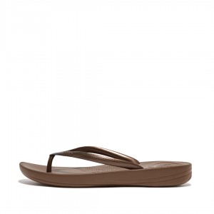 Fitflop Iqushion Ergonomc Teenslippers Dames Bruin | NL-EOI-703182